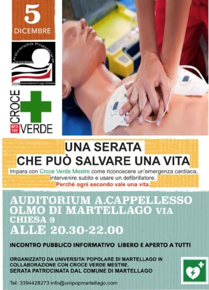 Una serata che può salvare una vita!