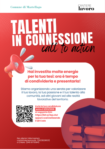 Talenti in connessione - Call to action - Febbraio 2026