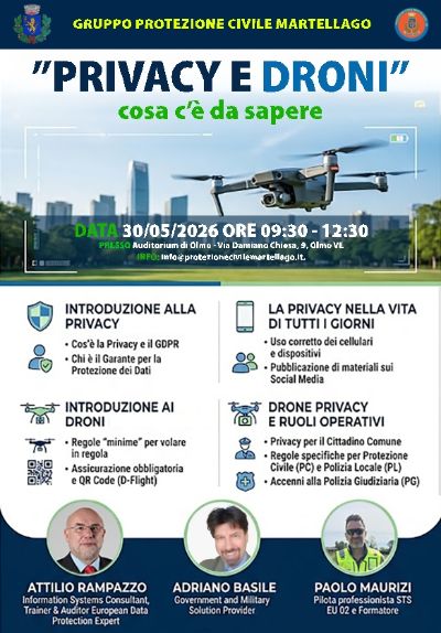 Locandina Privacy e Droni
