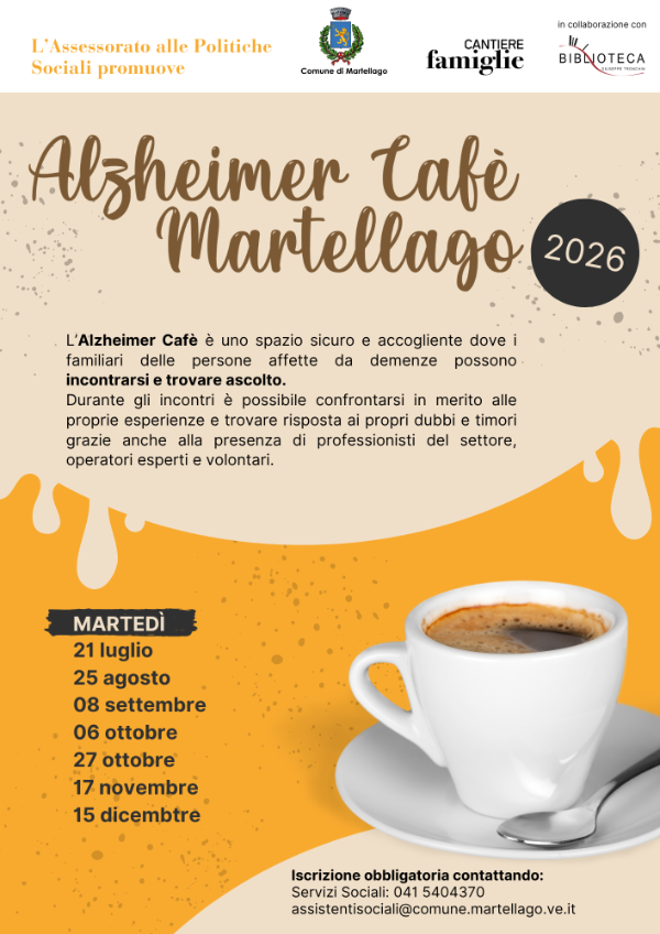Alzheimer Cafè giugno - dicembre 2026