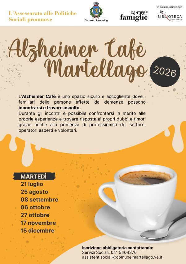 Alzheimer Cafè giugno - dicembre 2026