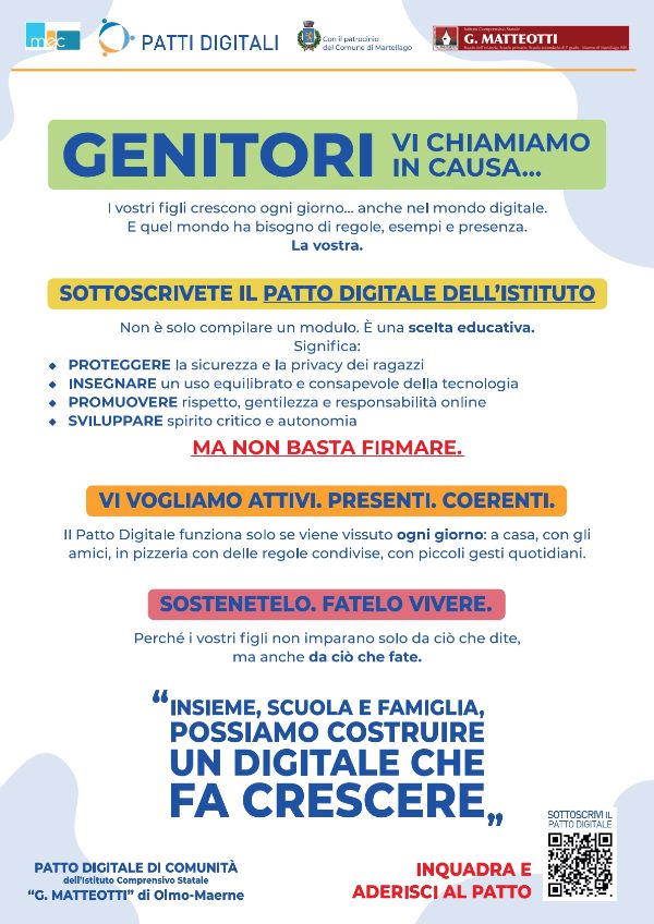Locandina presentazione Patti Digitali Olmo-Maerne