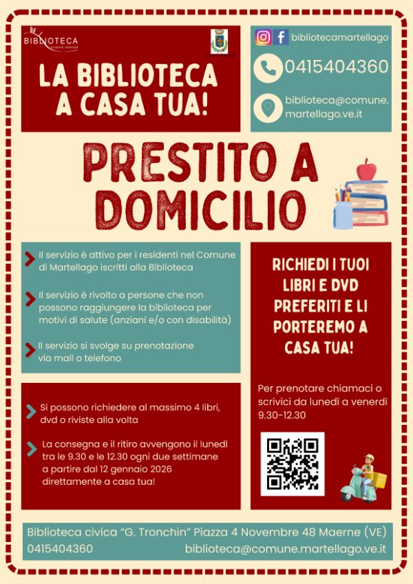 Prestito a domicilio Biblioteca