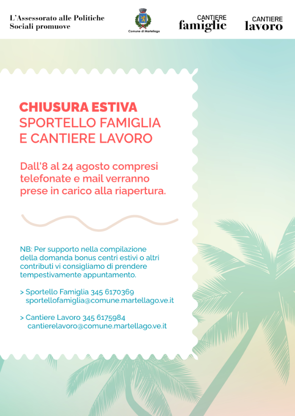 Chiusura estate Cantiere Famiglia e Lavoro