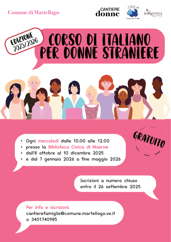 Corso di italiano per donne straniere 2025-26