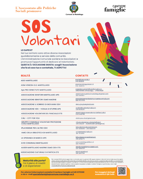 LOCANDINA AD ELENCO SOS VOLONTARI 2026