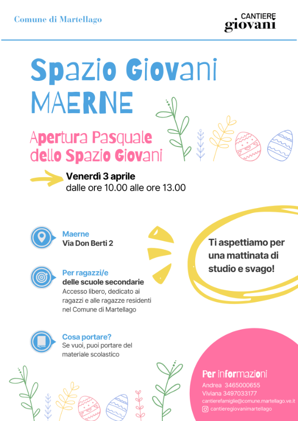 Locandina A4 SG Maerne - Pasqua 2026_