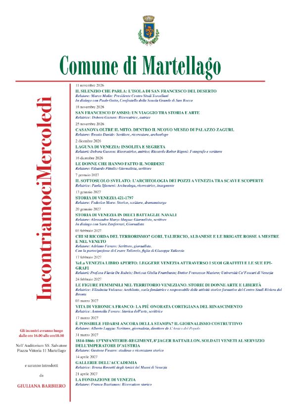 Locandina generale - IncontriamociMercoledì