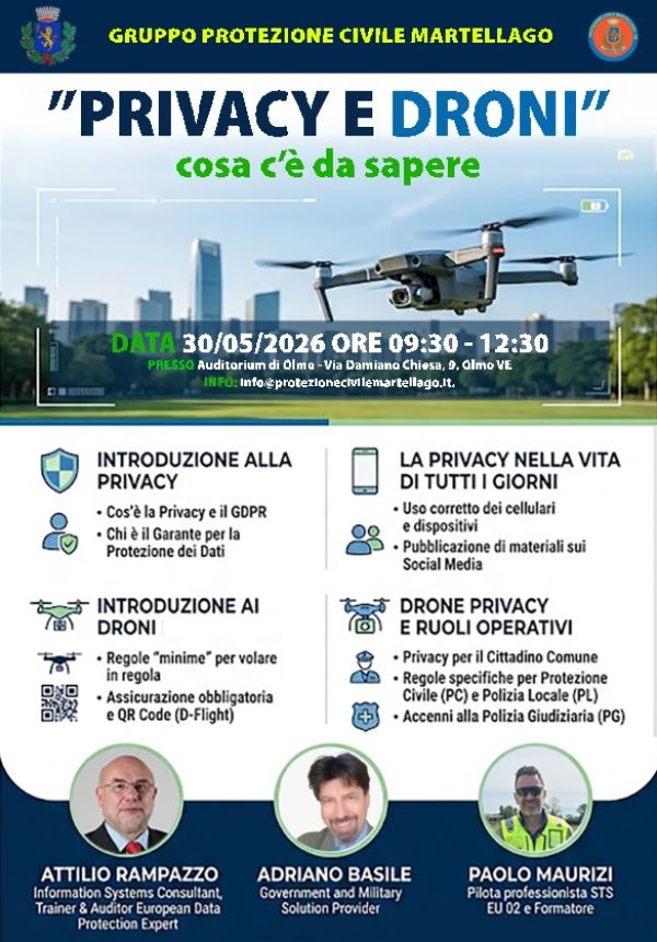 Locandina Privacy e Droni