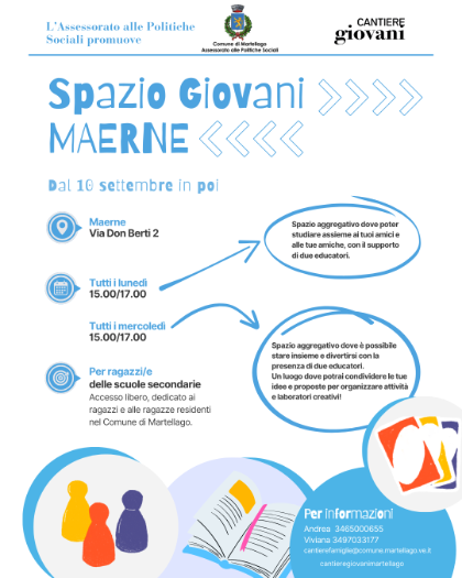 Spazio giovani Maerne - dal 10 settembre si riparte! Spazio giovani Maerne - dal 10 settembre si riparte!