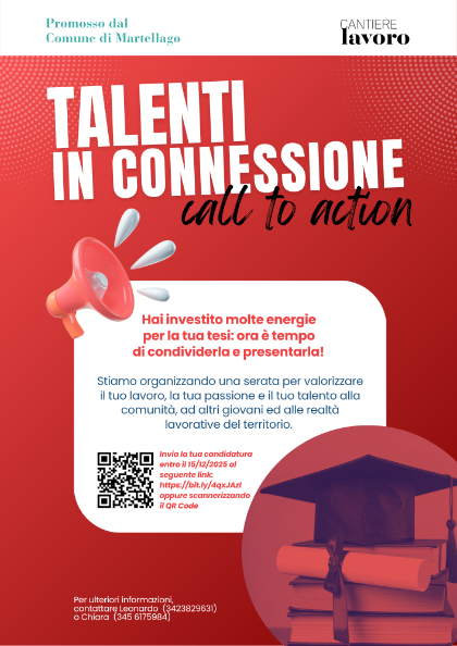 Talenti in connessione - Call to action