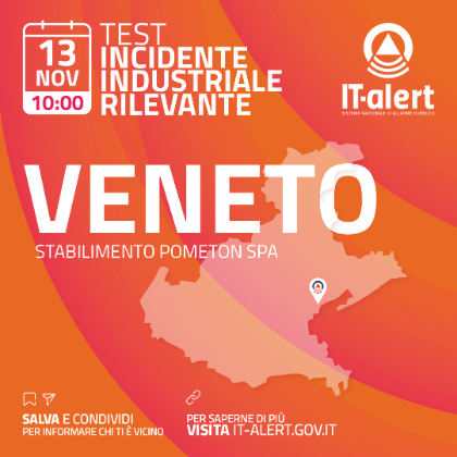 Protezione Civile Regionale: TEST allertamento IT-Alert.