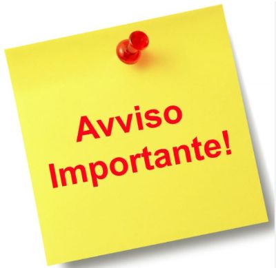 avviso importante giallo