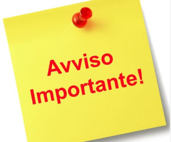 avviso importante giallo
