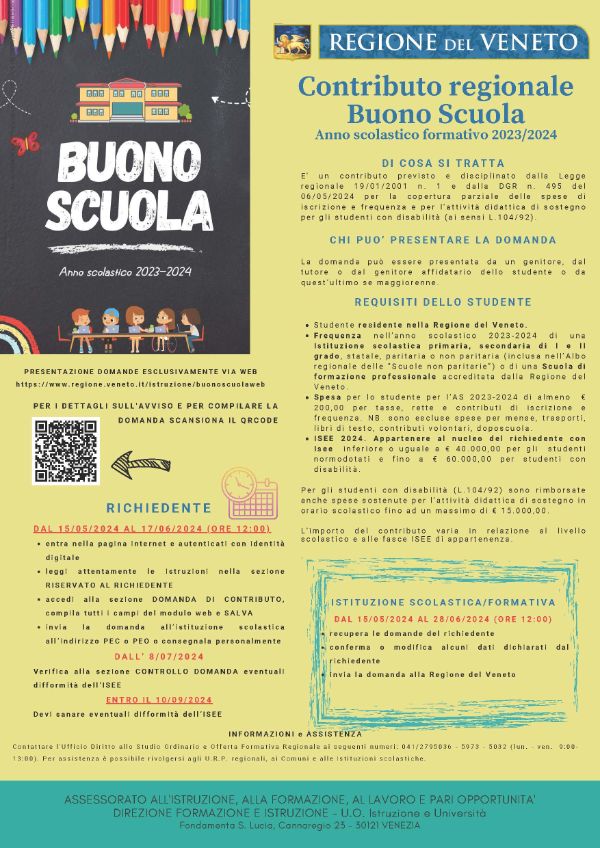 contributo regionale scuola