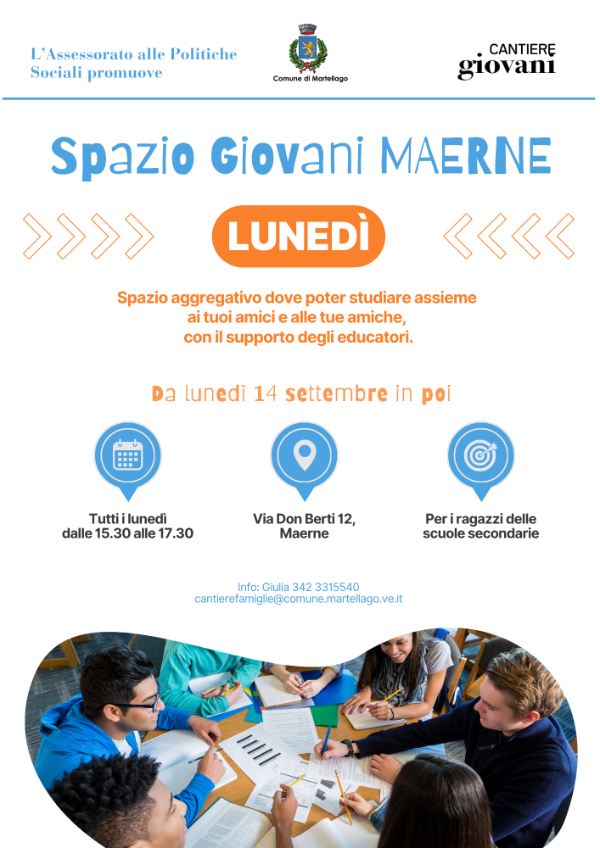 Locandina A4_Spazio Giovani Maerne - Lunedì (Settembre 2026)