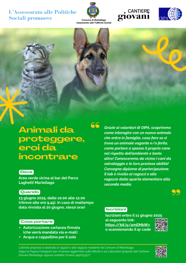 Laboratorio Animali da proteggere ed incontrare
