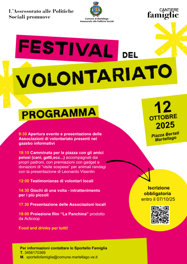 Locandina Festival del volontariato 2025.