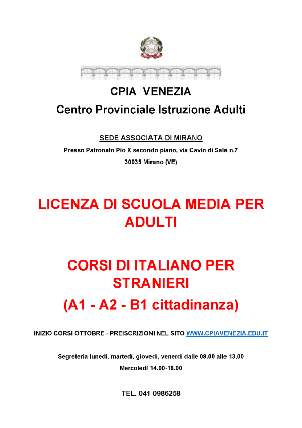 volantino italiano adulti