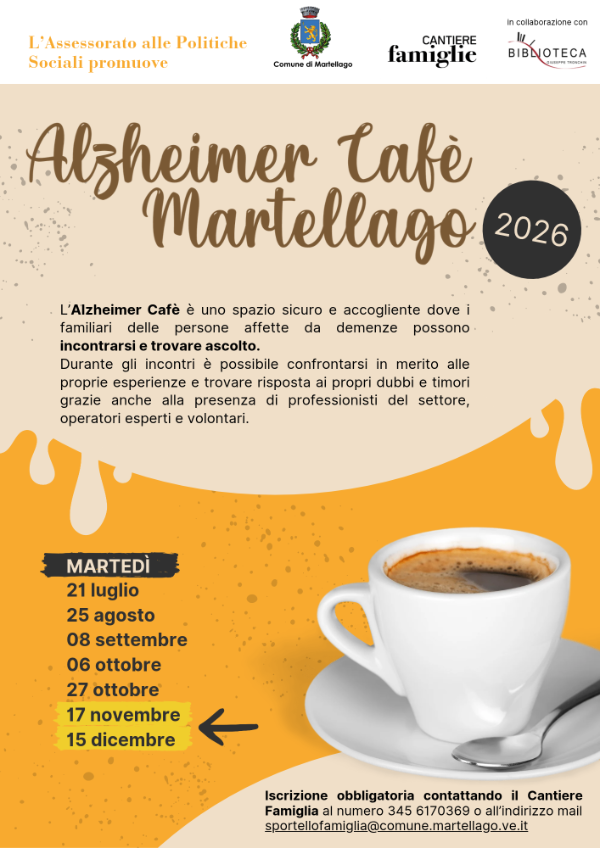 Locandina Alzheimer Cafè - Ottobre 2026