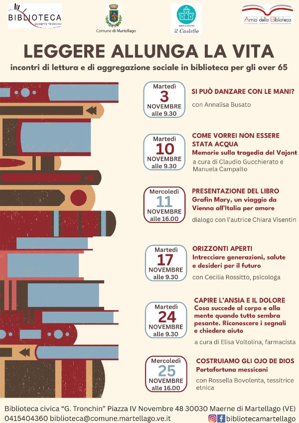 Locandina Leggere allunga la vita