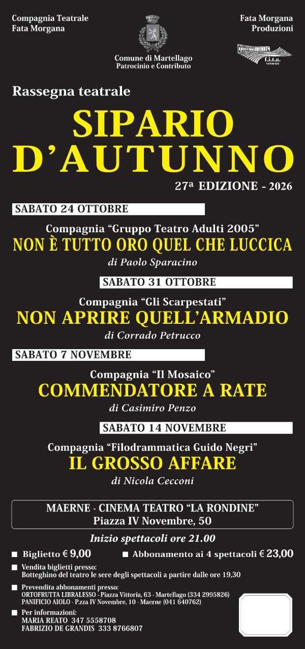 Locandina Sipario d'Autunno 2026