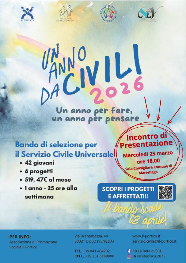 Locandina servizio civile con Incontro