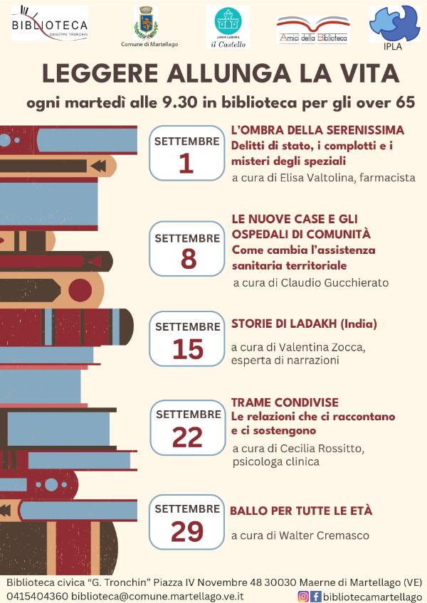 programma settembre leggere allunga la vita SETT